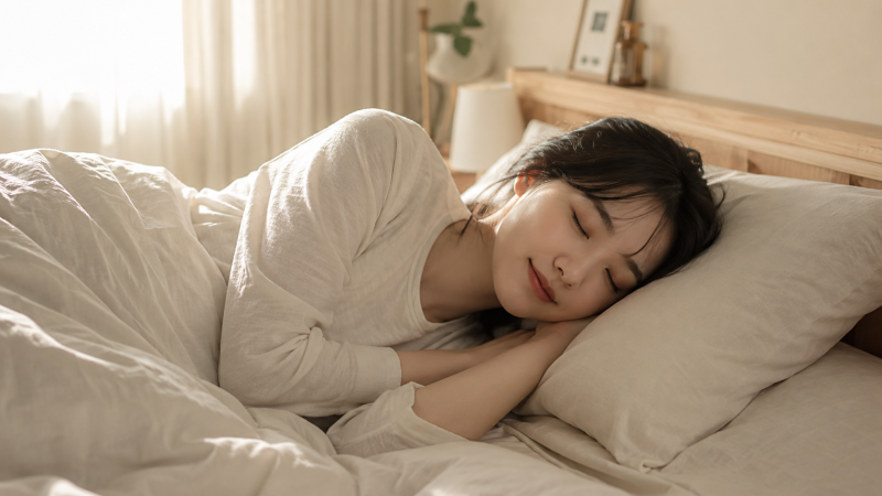 자고 일어나면 목이 칼칼하고 쓰린 이유, 수면 자세와 복압 때문일 수 있어요